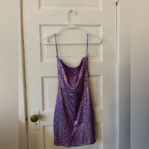 Lucy in the Sky purple sequin dress